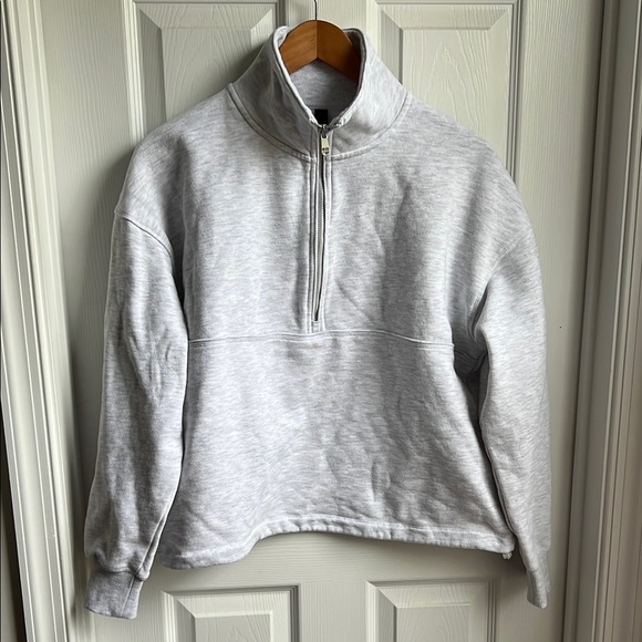 Cotton On Body Women’s Gray Half-Zip Sweatshirt Size Medium - Picture 1 of 5